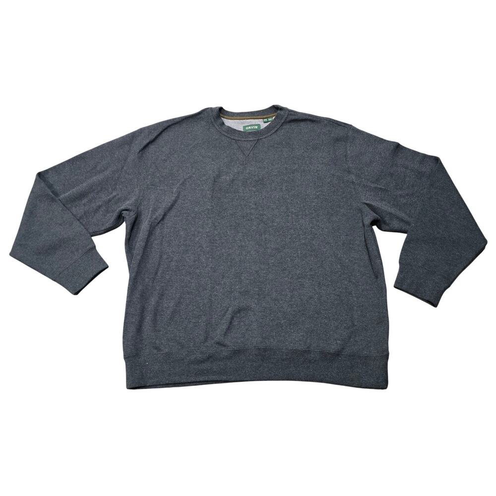 Orvis Gray Pullover Crewneck Sweater